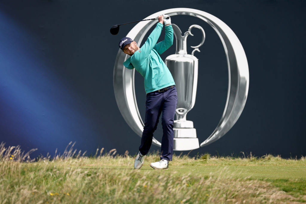 Michael Stewart in action at The 151st Open